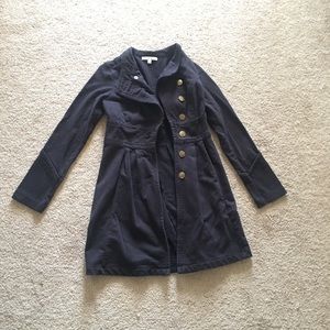Cabi black button up long coat